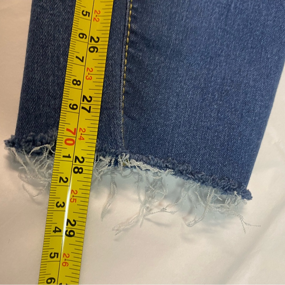 Blue Age High Rise Skinny Raw Hem Jeans Sz 7 - Picture 7 of 8